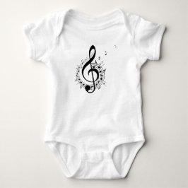 Muziek Logo Kunstontwerp Baby Bodysuit