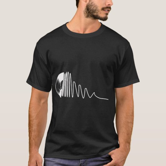 Muziek love wave opgenomen t-shirt (Voorkant)