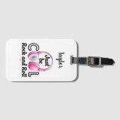 Muziek Lover is alleen maar Cool Rock en Roll Bagagelabel (Voorkant (horizontaal))