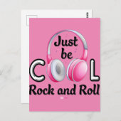Muziek Lover is alleen maar Cool Rock en Roll Briefkaart (Voorkant / Achterkant)