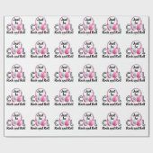 Muziek Lover is alleen maar Cool Rock en Roll Cadeaupapier (Vlak)