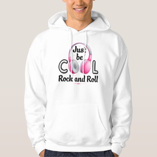 Muziek Lover is alleen maar Cool Rock en Roll Hoodie (Voorkant)