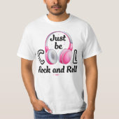 Muziek Lover is alleen maar Cool Rock en Roll T-shirt (Voorkant)