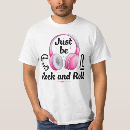 Muziek Lover is alleen maar Cool Rock en Roll T-shirt (Voorkant)