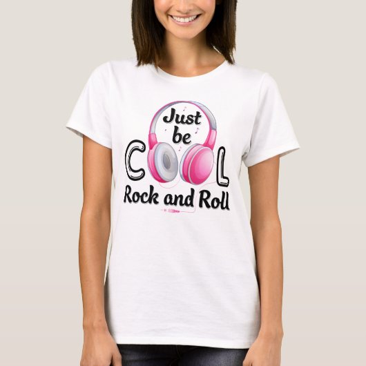Muziek Lover is alleen maar Cool Rock en Roll T-shirt (Voorkant)