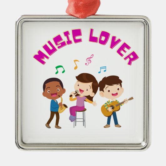 MUZIEK LOVER METALEN ORNAMENT (Voorkant)