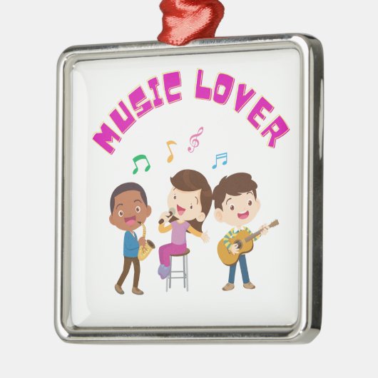 MUZIEK LOVER METALEN ORNAMENT (Links)