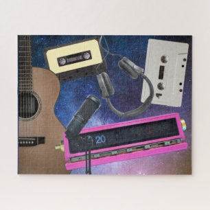 Muziek Lover  radio microfoontapes Guitar Legpuzzel