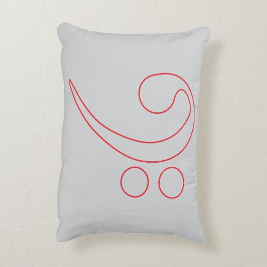 Muziek Lover's Bass Clef Kussen (Achterkant (Verticaal))