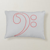 Muziek Lover's Bass Clef Kussen (Achterkant)