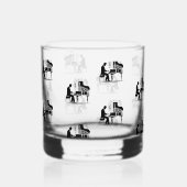 Muziek Lover's Piano Man Whiskey Bar / Drinkware S Whisky Glas (Rechts)