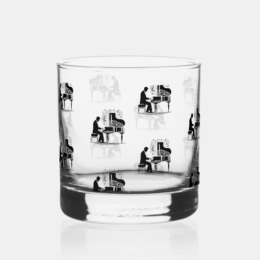 Muziek Lover's Piano Man Whiskey Bar / Drinkware S Whisky Glas (Rechts)