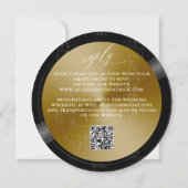 Muziek LP  Vinyl Goud Wit Modern Wedding Kaart (Achterkant)