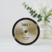 Muziek LP Vinyl Retro  Gouden Trouwtafel Kaart (Staand voorkant)