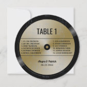 Muziek LP Vinyl Retro  Gouden Trouwtafel Kaart (Voorkant)