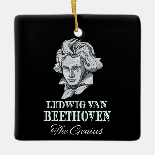 Muziek - Ludwig van Beethoven De Genius Keramisch Ornament (Voorkant)