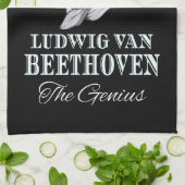 Muziek - Ludwig Van Beethoven Het Genie Theedoek (Gevouwen)