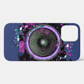 Muziek luidspreker en gespatte verf Case-Mate iPho iPhone Case (Achterkant (horizontaal))