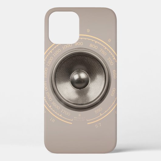 Muziek luidspreker en retro radiale wijzerplaat Ho Case-Mate iPhone Case (Achterkant)