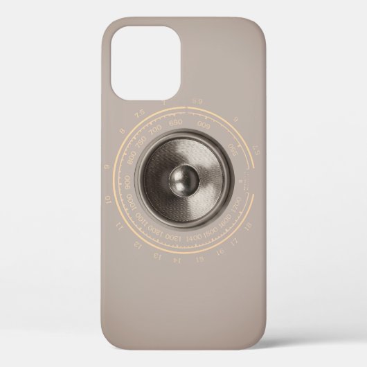 Muziek luidspreker en retro radiale wijzerplaat Ho Case-Mate iPhone Case (Achterkant)