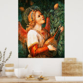 MUZIEK MAAKT CHRISTMAS ANGEL Mandolin Player Poster (Keuken)
