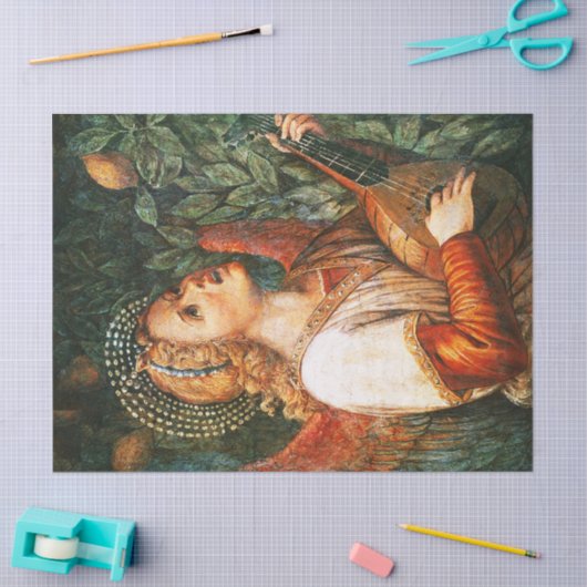 MUZIEK MAAKT CHRISTMAS ANGEL Mandolin Player Tissuepapier (Craft)