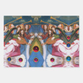 MUZIEK MAAKT CHRISTMAS ANGELS Colorful Gemstone Inpakpapier Vel (Voorkant)