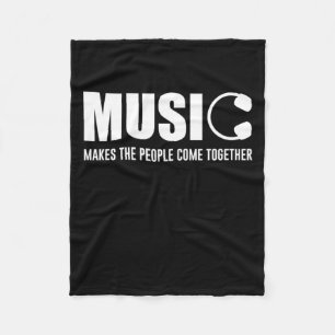 Muziek maakt de mensen samen fleece deken