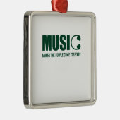 Muziek maakt de mensen samen metalen ornament (Rechts)