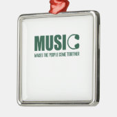 Muziek maakt de mensen samen metalen ornament (Links)