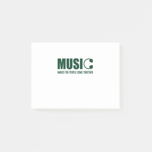 Muziek maakt de mensen samen post-it® notes (Voorkant)