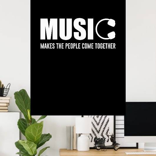 Muziek maakt de mensen samen poster (Thuiskantoor)