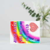Muziek maakt de wereld draaiend briefkaart (Staand voorkant)