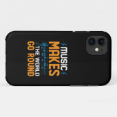Muziek maakt de wereld draaiend Case-Mate iPhone case (Achterkant (horizontaal))