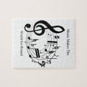 Muziek maakt de wereld draaiend legpuzzel (Horizontaal)