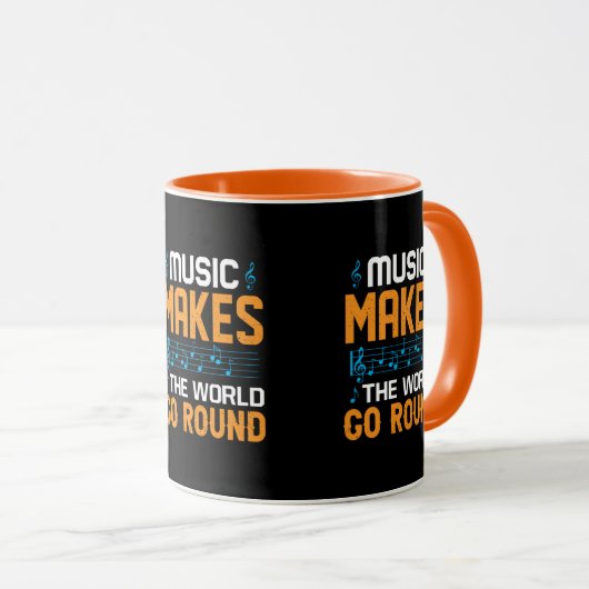 Muziek maakt de wereld draaiend mok (Voorkant rechts)