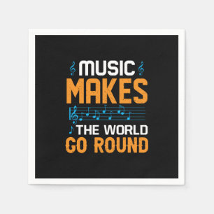 Muziek maakt de wereld draaiend servet