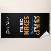 Muziek maakt de wereld draaiend strandlaken (Voorkant)