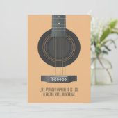 Muziek maakt een gitaar zonder touwen save the date (Staand voorkant)