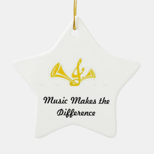Muziek maakt het verschil keramisch ornament