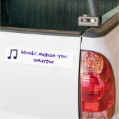 Muziek maakt je slimmer bumpersticker (Op Truck)
