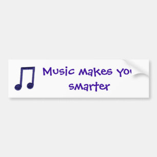 Muziek maakt je slimmer bumpersticker