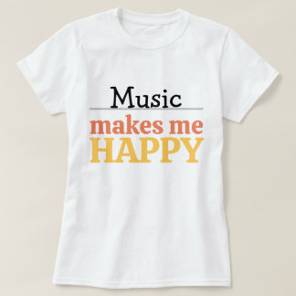 Muziek Maakt Me Gelukkig Citaat Levendig Modern Kl T-shirt
