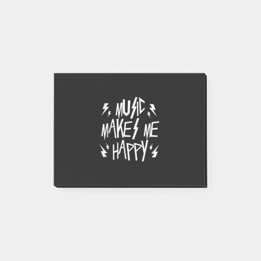 Muziek maakt me gelukkig post-it® notes (Voorkant)