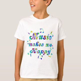 Muziek maakt me gelukkig t-shirt