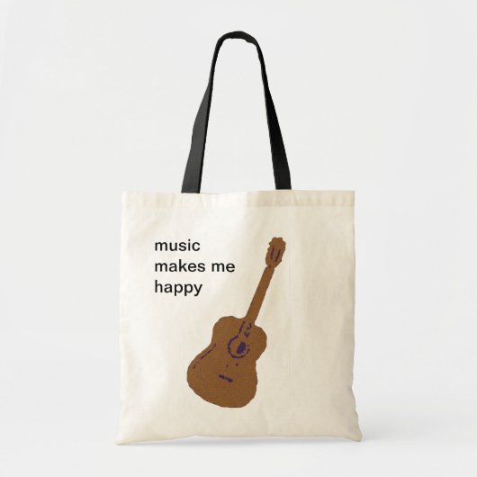 muziek maakt me gelukkig tote bag (Voorkant)