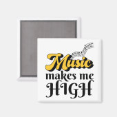 Muziek maakt me hoog magneet (Voorkant / Achterkant)