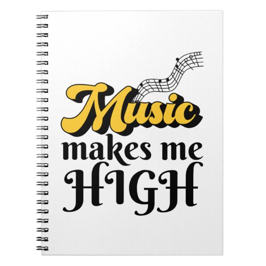 Muziek maakt me hoog notitieboek (Voorkant)