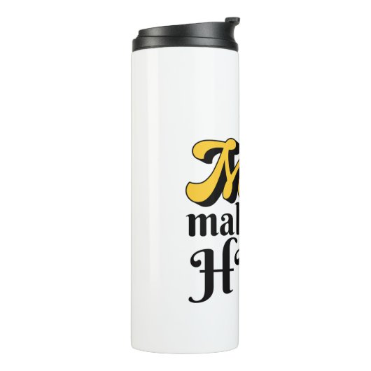 Muziek maakt me hoog thermosbeker (Gedraaid links)