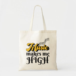 Muziek maakt me hoog tote bag